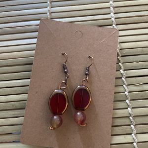 CRIMSON EMBER DROP EARRINGS